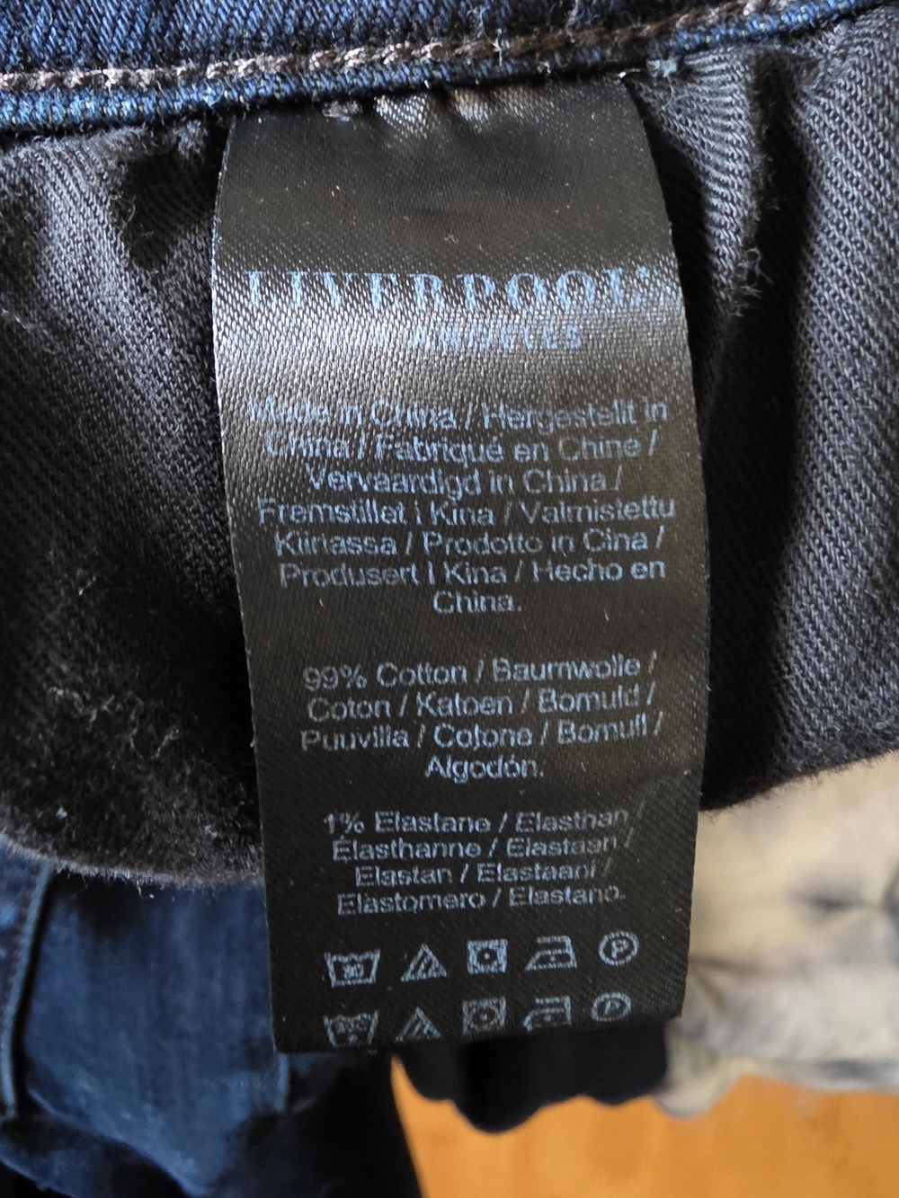 Liverpool Women's Straight Jeans in Dark Indigo - Picture 6 of 6